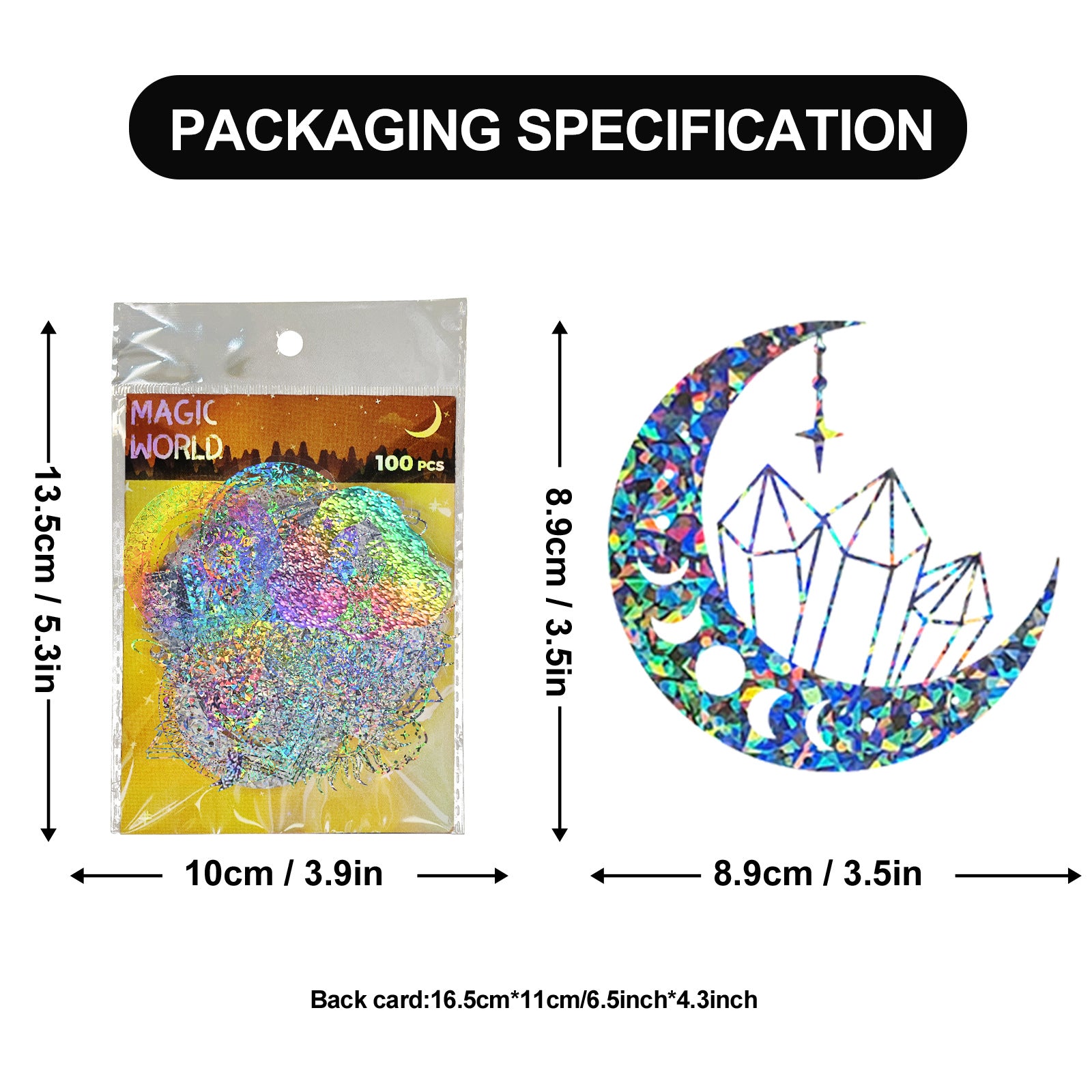 Magic Memories Laser Stickers – PET, 100 Pcs - ViktaShop