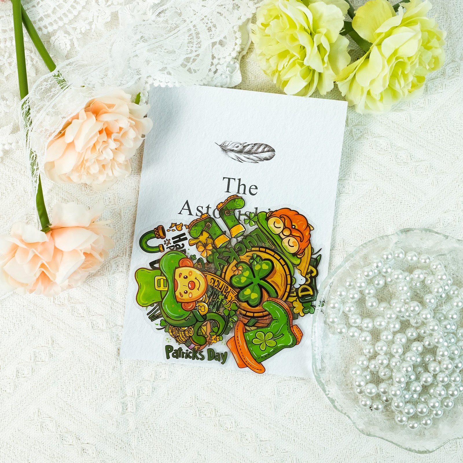 Green Old Man Stickers – St. Parik Series PET Transparent Waterproof, 50 Pcs - ViktaShop