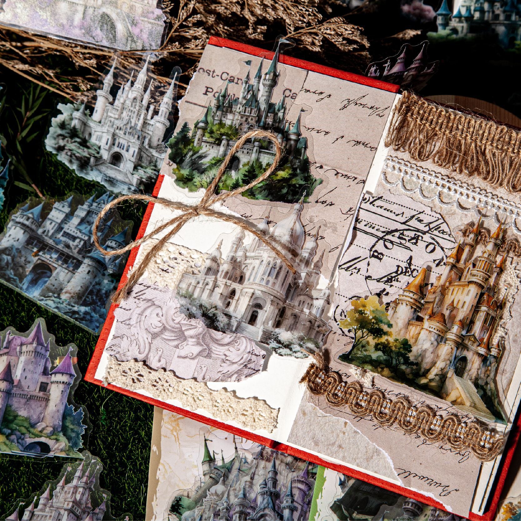 Retro Fantasy Castle PET Stickers Pack – Castle Series, 6 Options - ViktaShop