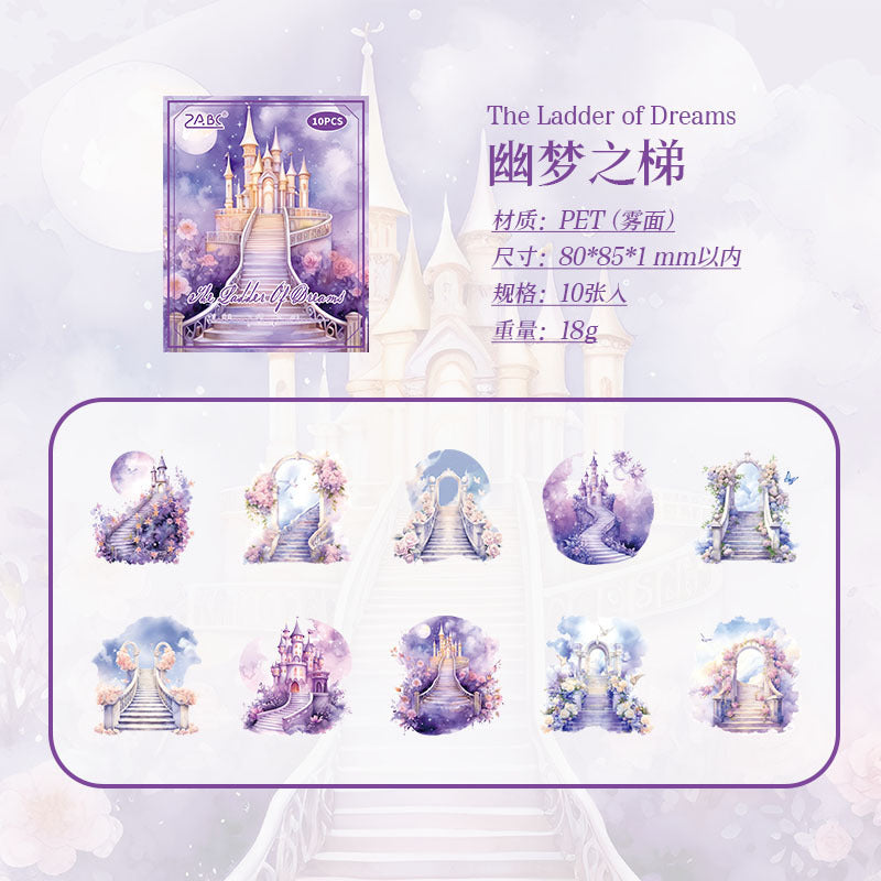 Secret Realm Waterproof PET Sticker Pack, 10 Pcs - ViktaShop