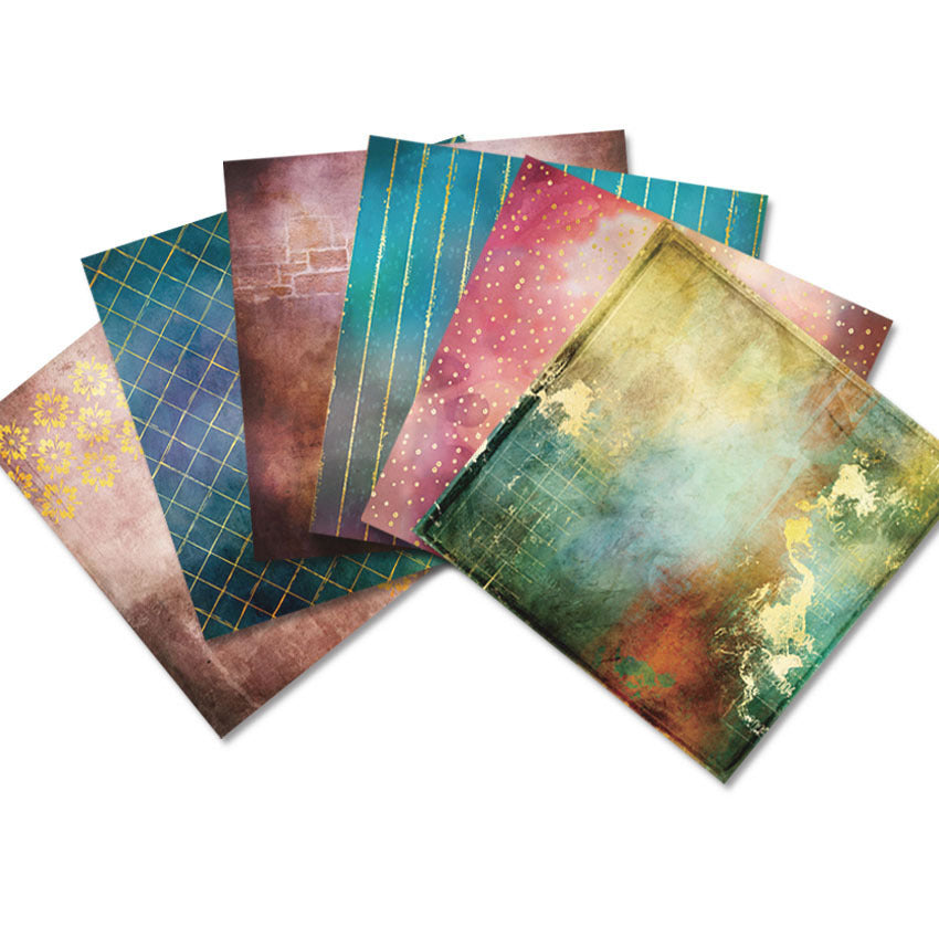 Vintage Colorful Pattern Background Paper – 24 Sheets - ViktaShop