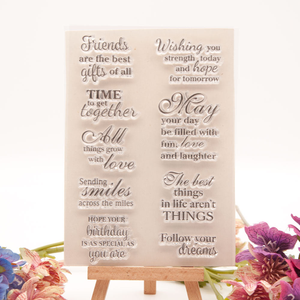 Transparent Silicone Seal Hand Account Seal Blessing Words - ViktaShop