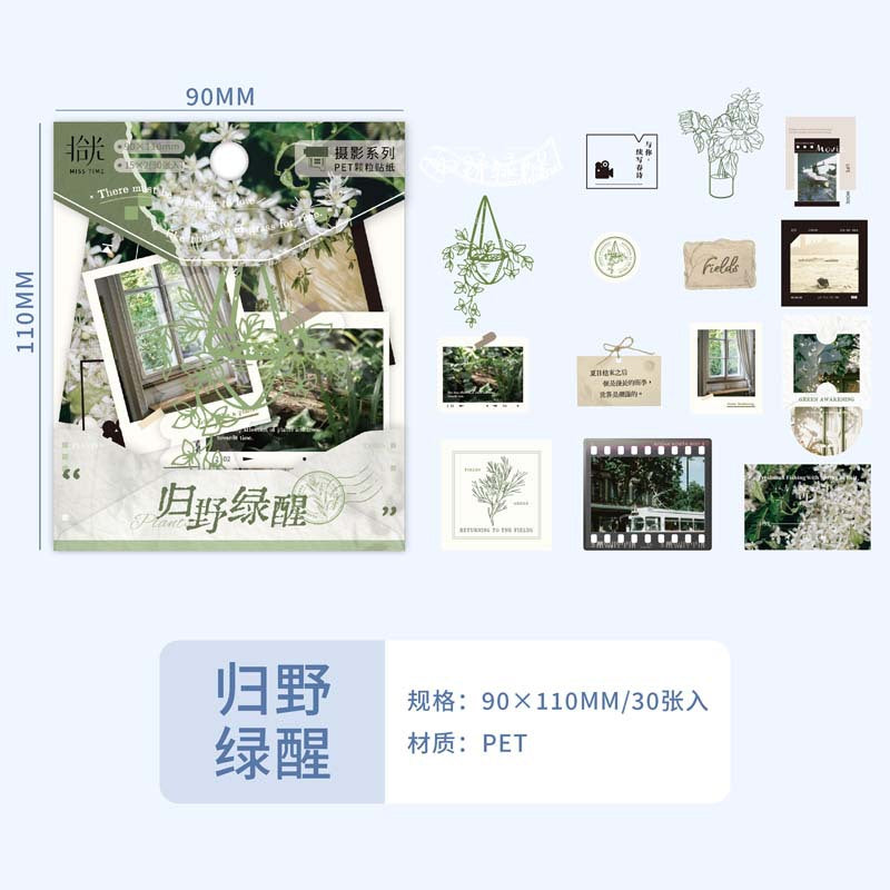 PET Prince Sticker Pack – Galaxy Letter & Landscape Style, 30 Pcs - ViktaShop