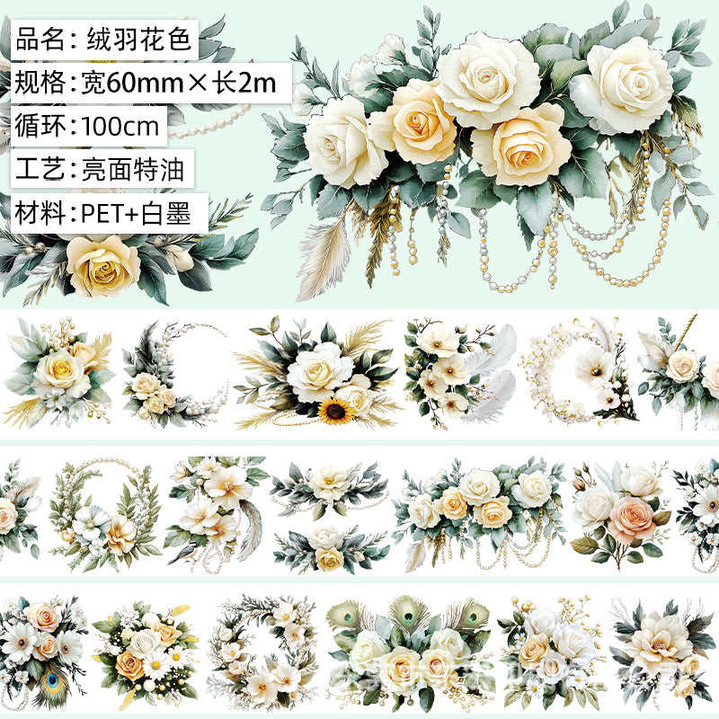 Maillard Character & Floral Matte PET Tape – 1 m - ViktaShop