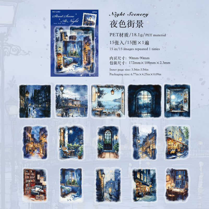 Street Stroll PET Landscaping Stickers, 15 Pcs - ViktaShop