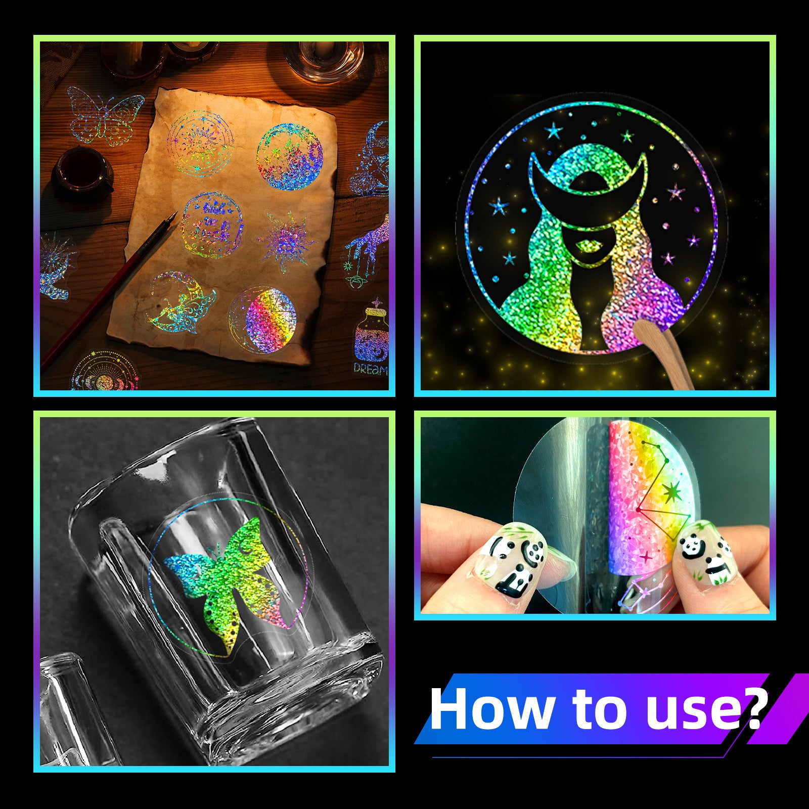 Magic Memories Laser Stickers – PET, 100 Pcs - ViktaShop