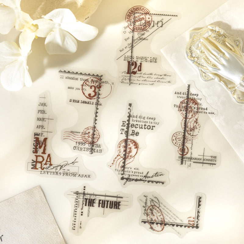 PET Sticker Bag, Collage Side Language Series, 6 Options - ViktaShop