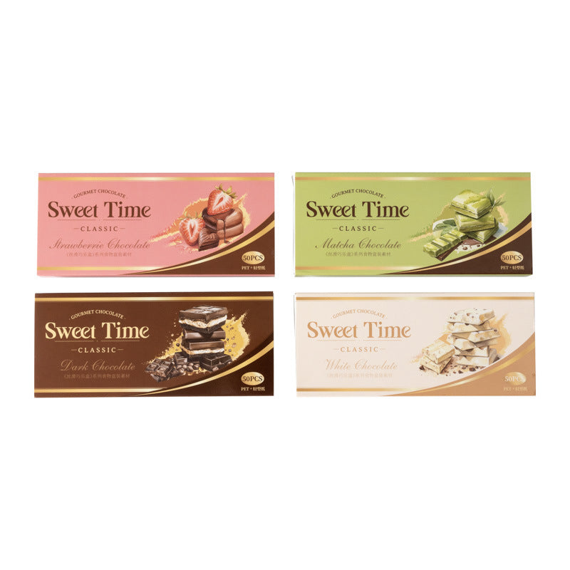 Boxed Double Material Die-Cut – Music Box & Chocolate Theme, 50 Pcs - ViktaShop