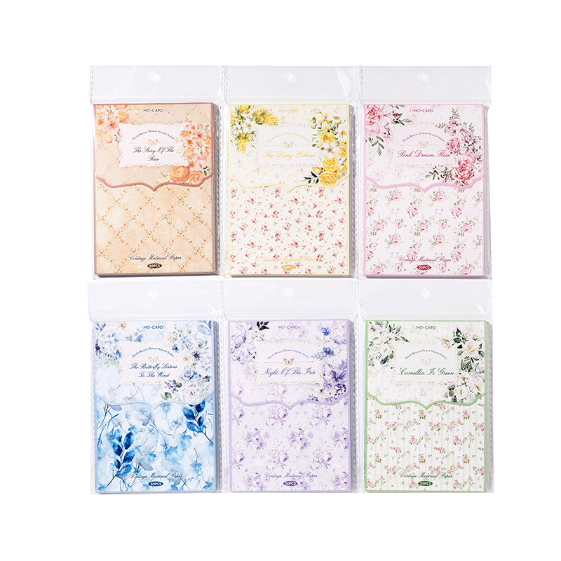 Cool Breeze Flower Series Craft Paper Material - 50 pcs - ViktaShop