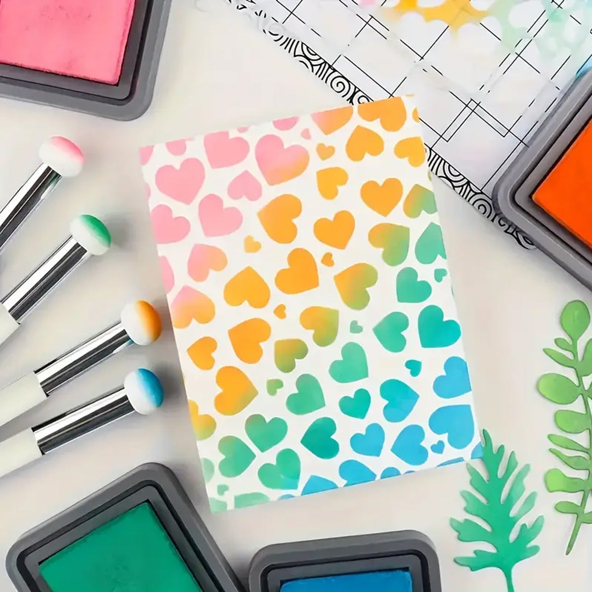 Sponge Dot Brush – Pink Non-Latex Blending Tool for Scrapbooking - ViktaShop