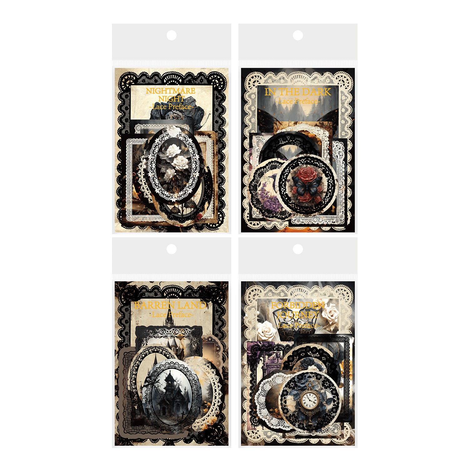 Ancient Forest Material Paper - Lace Prologue Series, 20 Pcs - ViktaShop