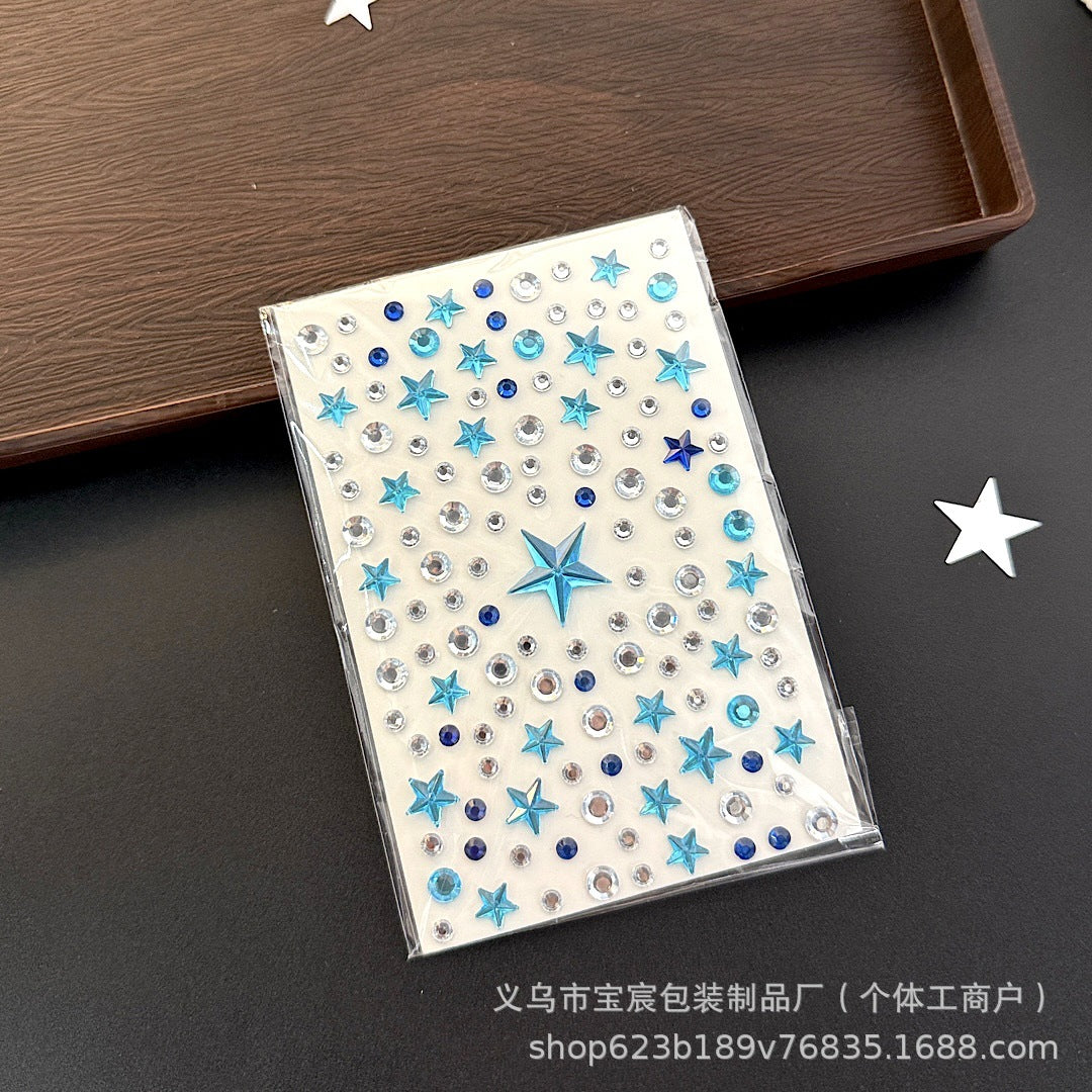 Love Star Rhinestone Stickers – 3D Heart & Bow, Girl Face Decoration - ViktaShop