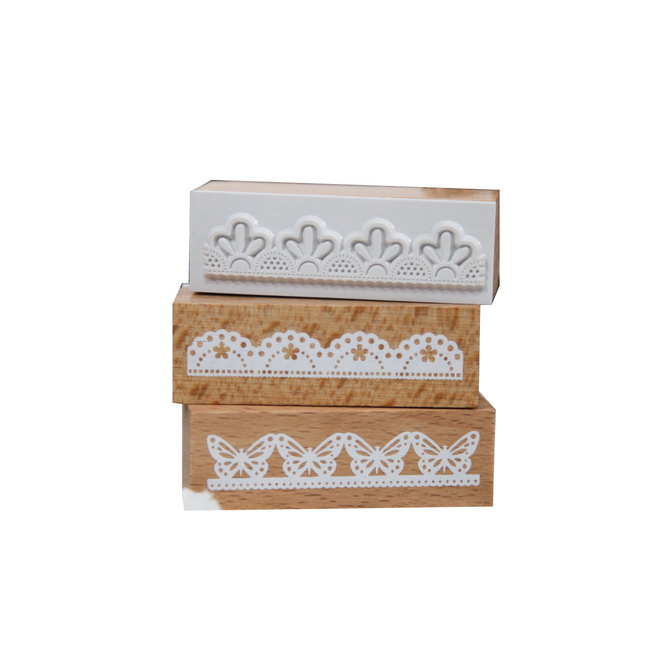 Custom Wooden Seal – Lace Flower Stamp - ViktaShop