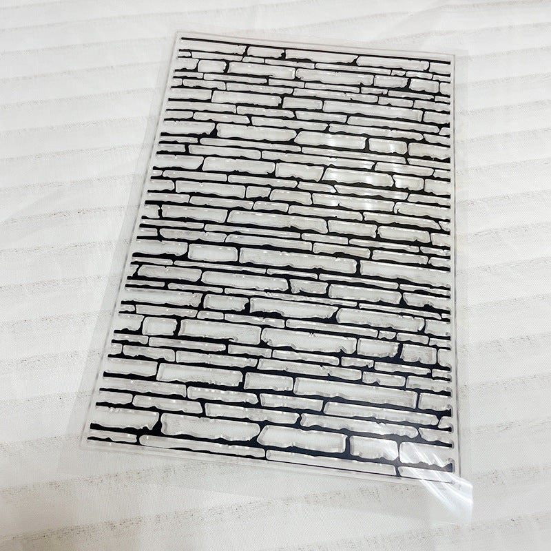 Wall Pattern Transparent Silicone Stamp – DIY Decorative Journal Seal - ViktaShop