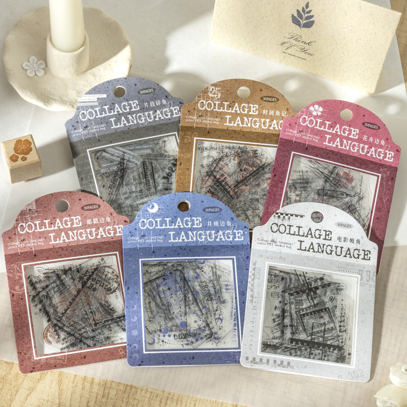 Retro English Corner Stickers – Side Language Series, 6 Options - ViktaShop