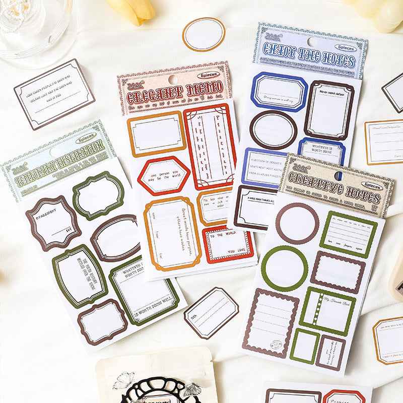 Cross-border Retro Border Die-cut Stickers
