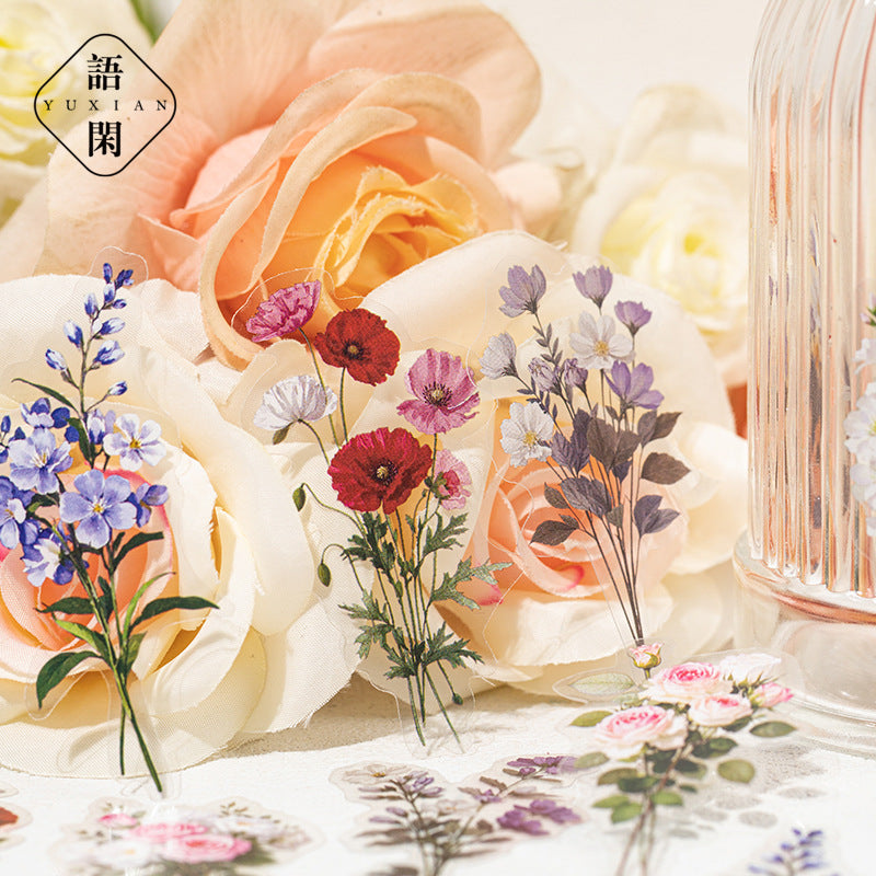 Morning Dew PET Flower Sticker Pack, 4 Options - ViktaShop