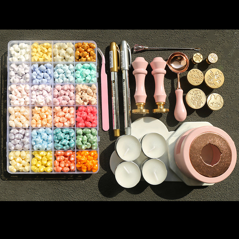 Macaron Color Star Spark Fire Paint Wax Granules Set - ViktaShop