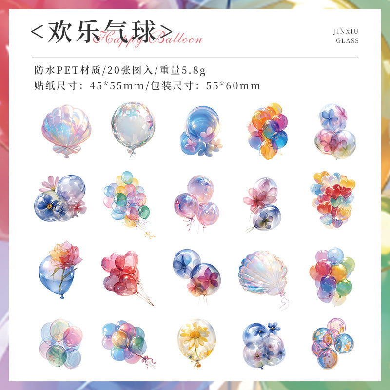 PET Sticker Pack – Splendid Coloured Glaze Series, 6 Options - ViktaShop