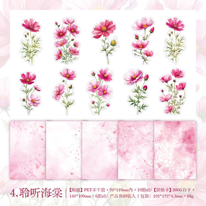 Material Bag - When Flowers Bloom Series, 30 Pcs - ViktaShop