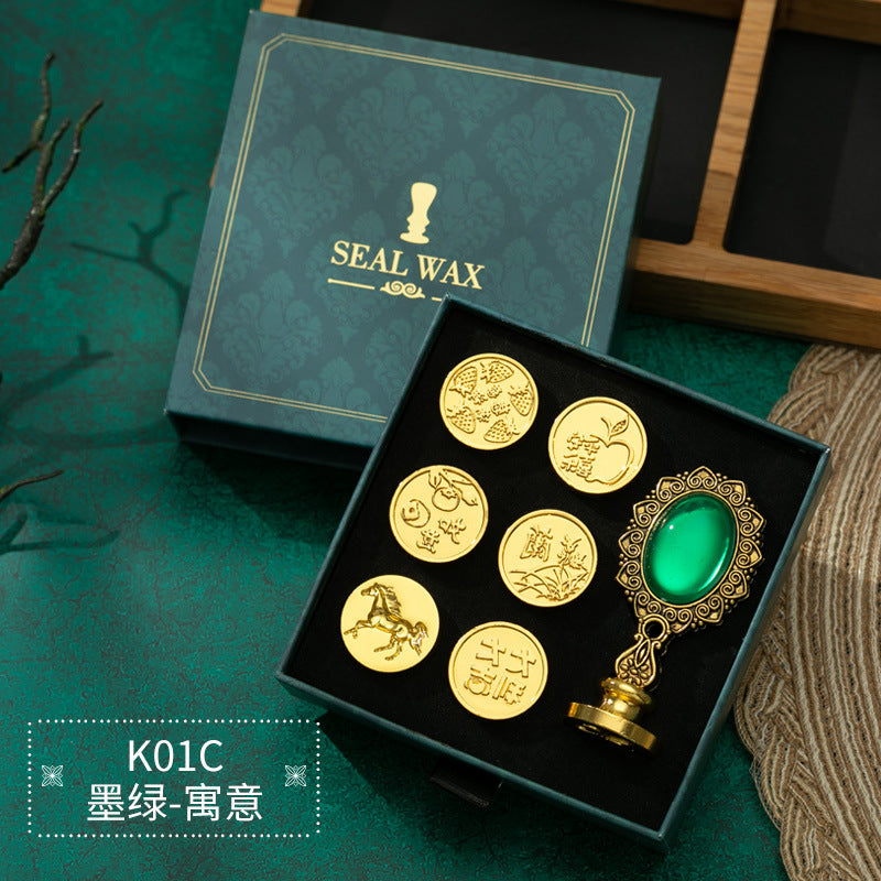 Retro Fire Paint Seal Gift Box Set – Full Artistic Wax Seal Kit, Wholesale - ViktaShop
