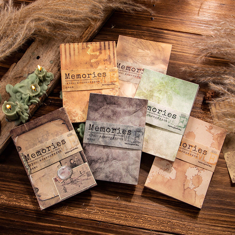 Retro Material Paper – Years Memories Series, 4 Options - ViktaShop