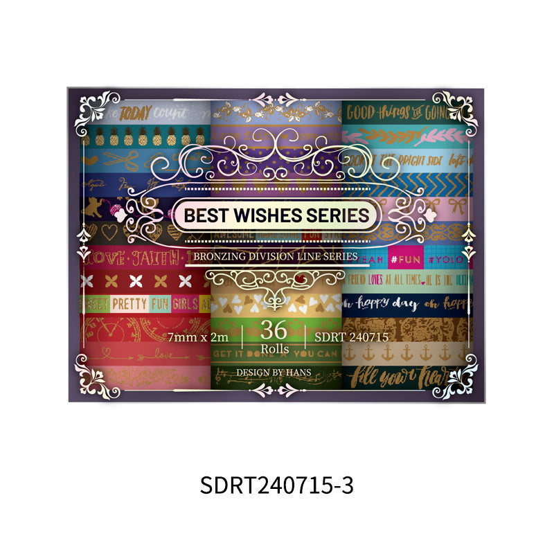 Bronzing & Paper Tape Suit – Retro Style, DIY Crafting, 2m - ViktaShop