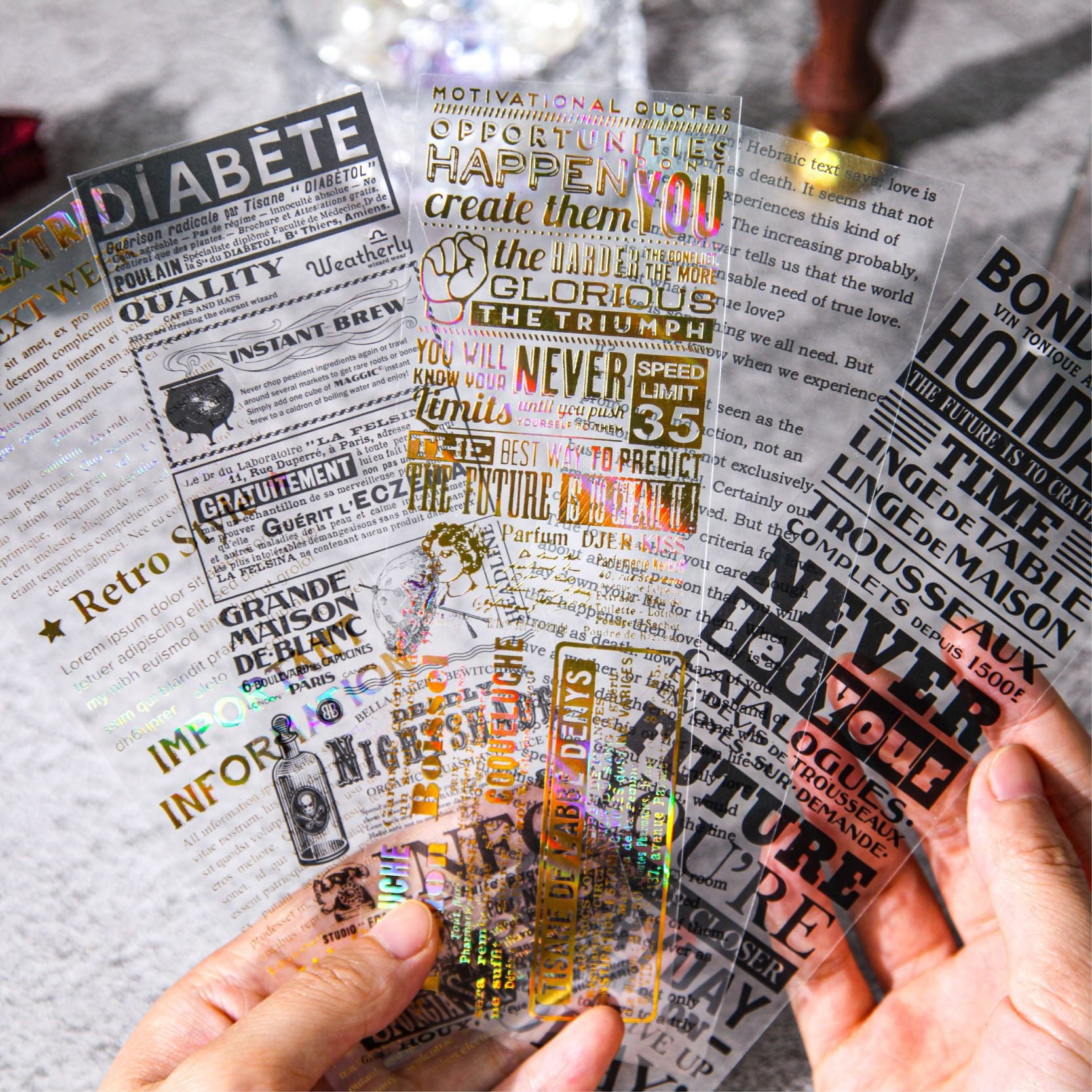 PET Stickers European Style for Decoration DIY - ViktaShop