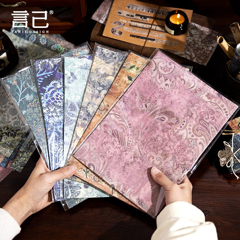 Baroque Relics Material Paper - 15 Pcs - ViktaShop