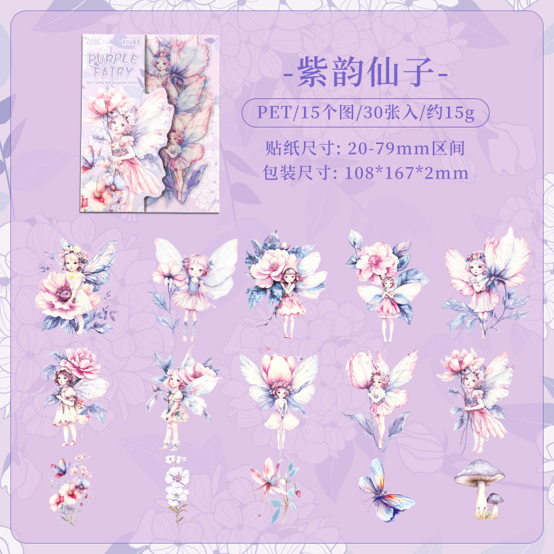 Cloud Elf PET Stickers Angel Theme, 6 Options - ViktaShop