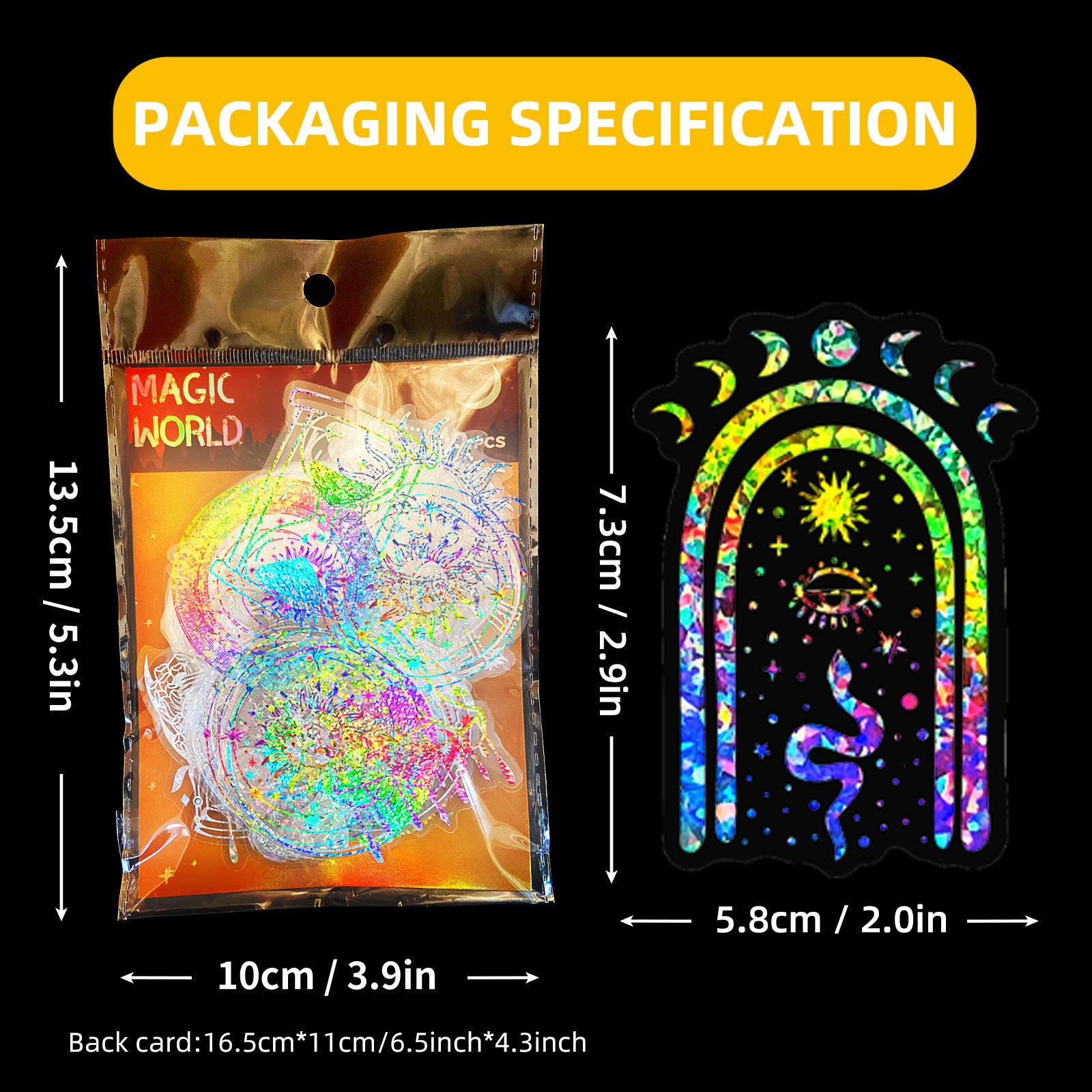 Magic Memories Laser Stickers – PET, 100 Pcs - ViktaShop