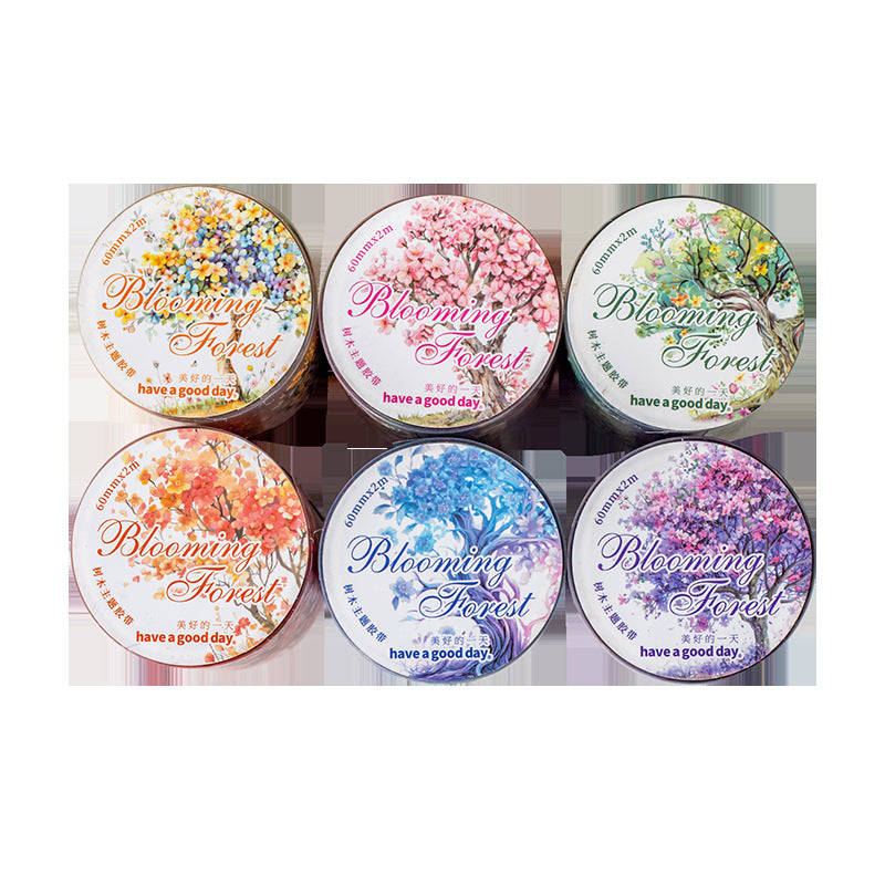 PET Tape – Blooming Forest Tree Series, 2m - ViktaShop