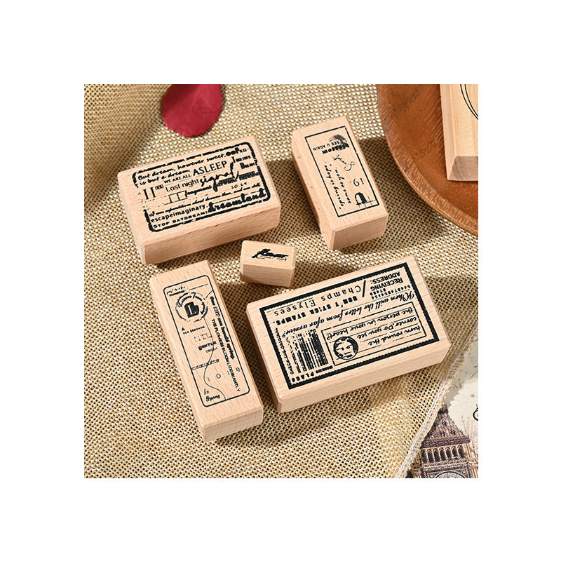 Vintage Wooden Postmark Seal – Flowers & Plants Stamp, 7 Options - ViktaShop