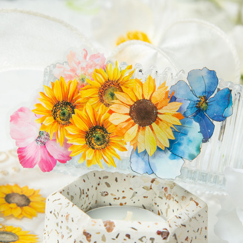 Flowers Bloom Like a Dream Series – PET Stickers, 6 Options - ViktaShop