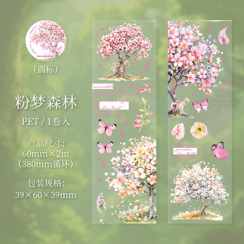 PET Tape – Blooming Forest Tree Series, 2m - ViktaShop
