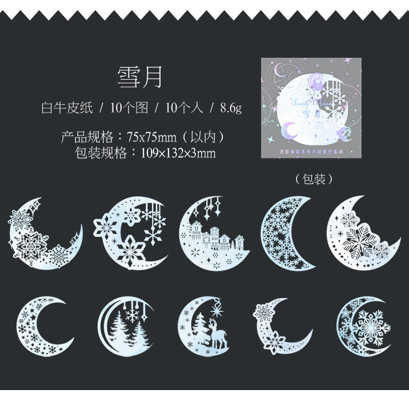 Moon Wizard Hollow Paper Pack – Moon Phase Series, 6 Options - ViktaShop
