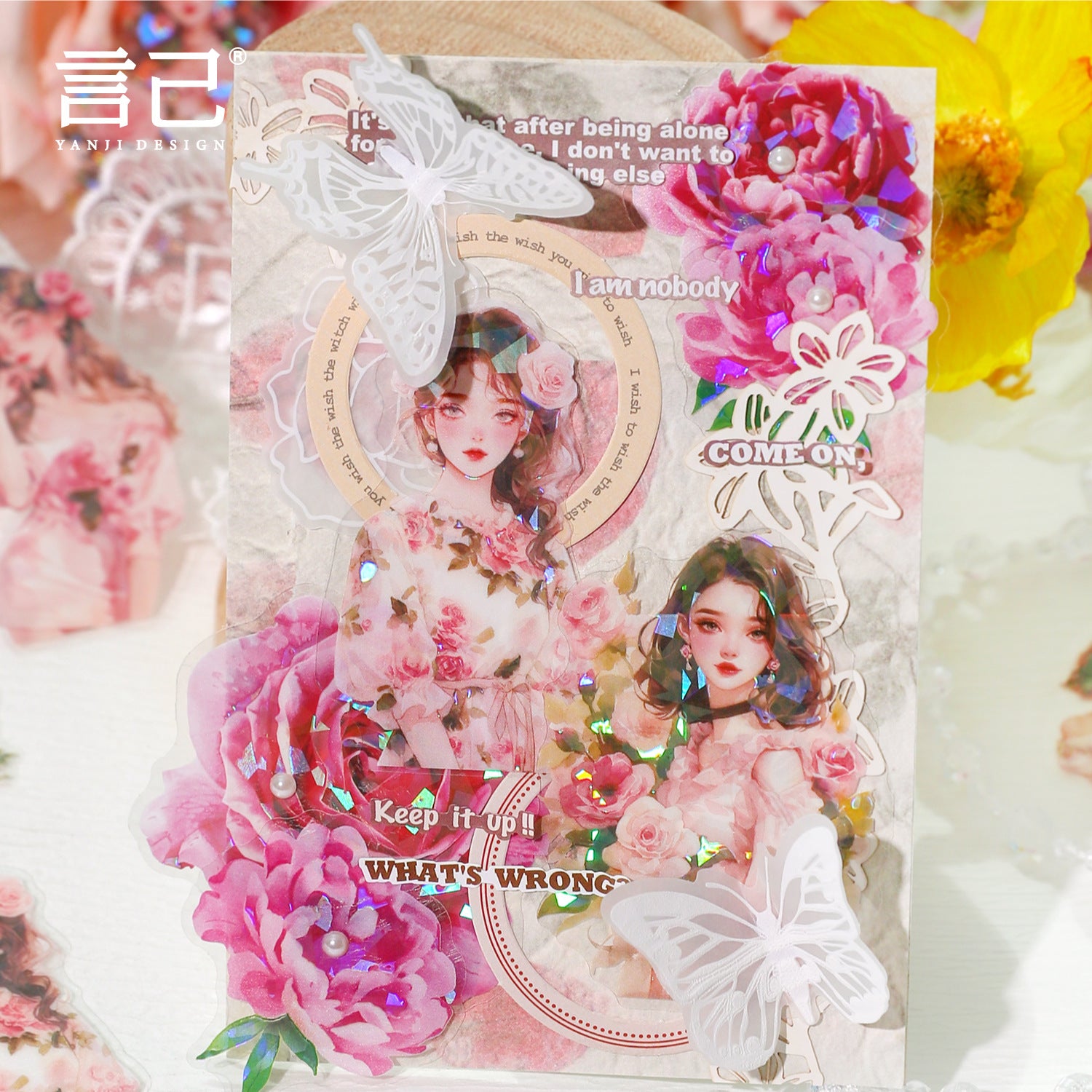 Series PET Material Sticker Pack – Daisy Story, 15 Sheets - ViktaShop