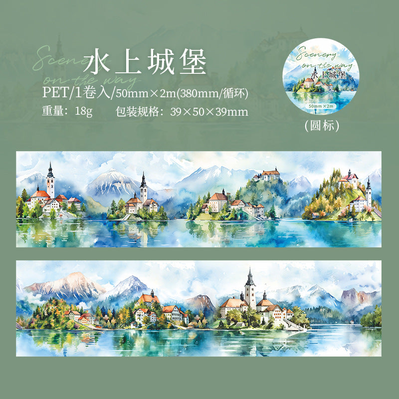 Scenery Series, City Travel Landscaping Washi Tape, 2m - ViktaShop