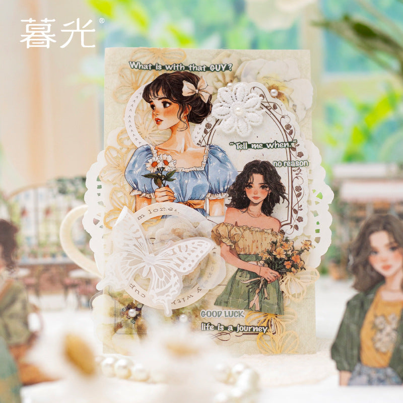 Twilight Brilliant Days Series Kraft Paper Stickers, 15 Pcs - ViktaShop