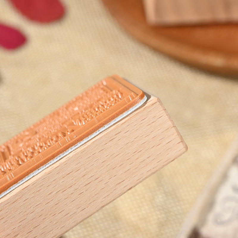 Vintage Wooden Postmark Seal – Flowers & Plants Stamp, 7 Options - ViktaShop