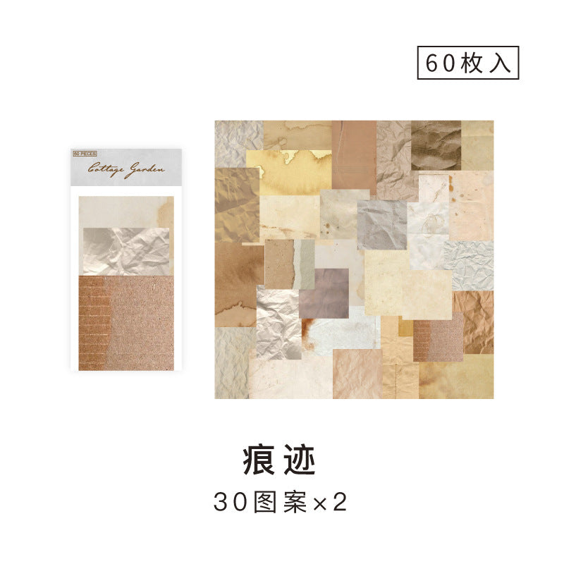 Village Garden Series Decorative Paper for Scrapbooking, 60 Pcs - ViktaShop