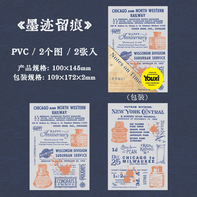 Transfer Sticker Notes Manuscript Landscape, 6 Options - ViktaShop