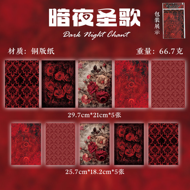 Twilight Legend Series Retro Paper DIY Decoration Backing, 4 Options - ViktaShop