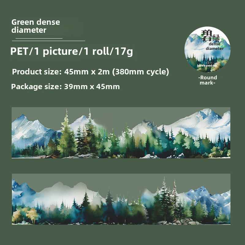 Mountain PET Tape for Scrapbooking