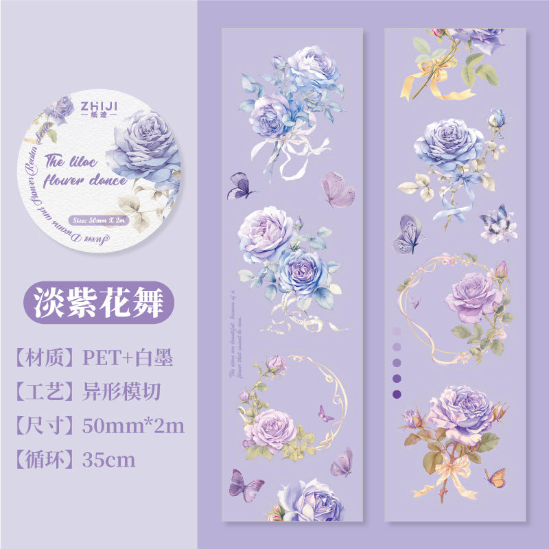 Flower Border Series, Flower Theme PET Tape, 2m - ViktaShop