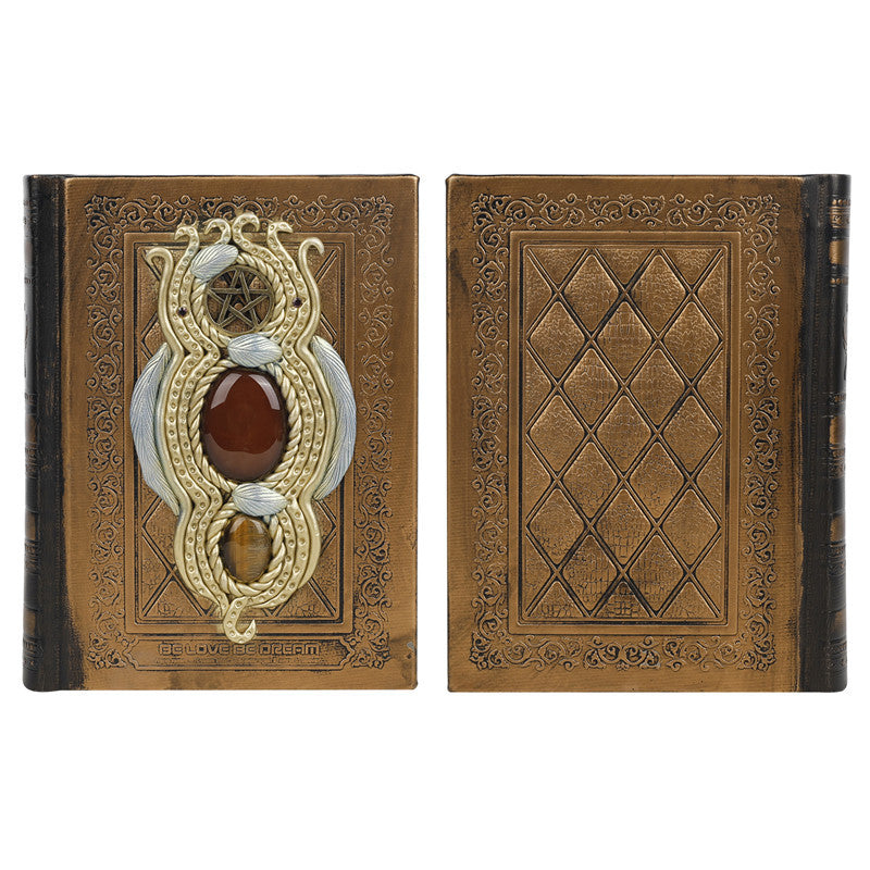 Retro Crystal Gem Notebook – Hardcover with Natural Stone - ViktaShop