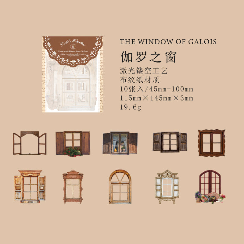 Vintage Hollow Flower Window Stickers, 10 Pcs - ViktaShop