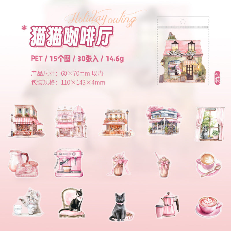 Holiday Travel PET Stickers, 6 Options - ViktaShop