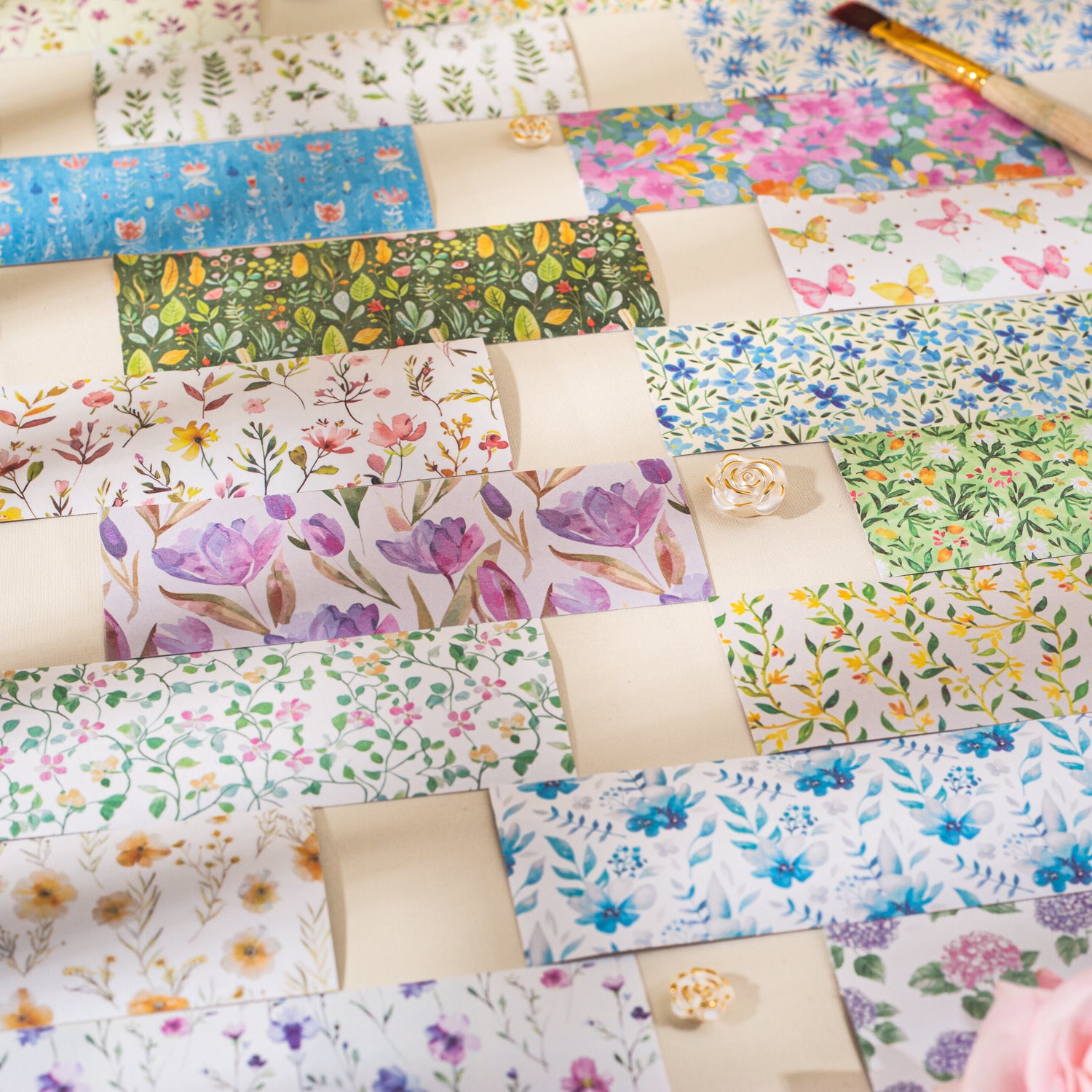 Dream Flower Room Series Sticker Book - Flower Theme - 30 pcs - ViktaShop