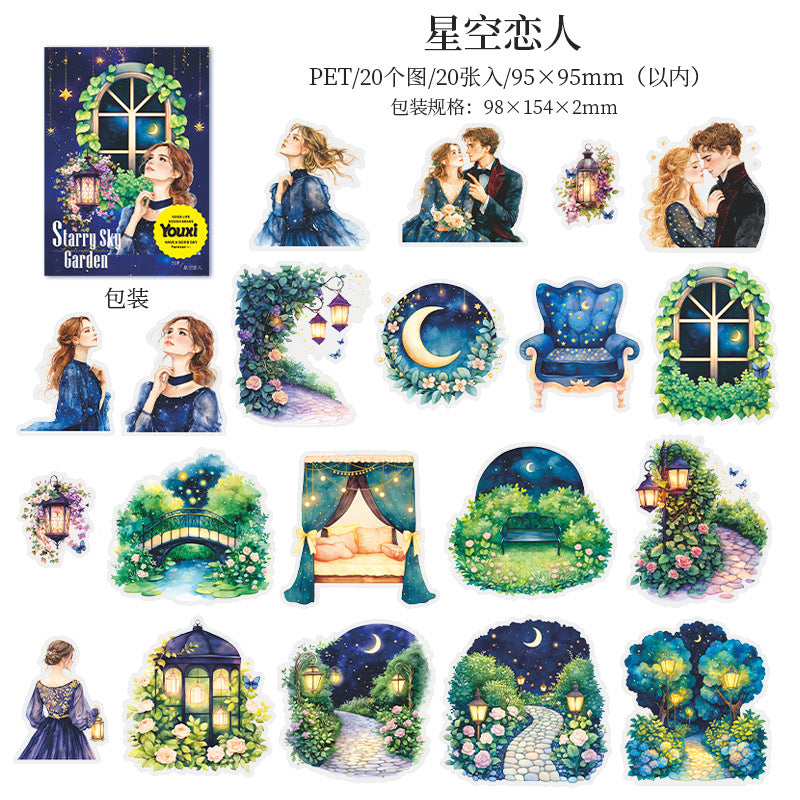 PET Sticker Pack – Magic Character Scene Stickers, 20 Pcs - ViktaShop